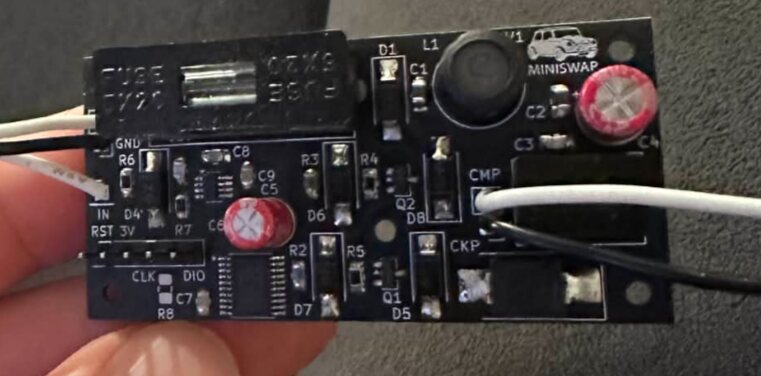 Custom STM32-based signal converter PCB for interfacing the K-series engine with the Mini's RPM gauge